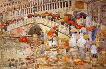 莫裡斯 巴西 加斯特 Umbrellas in the Rain, Venice